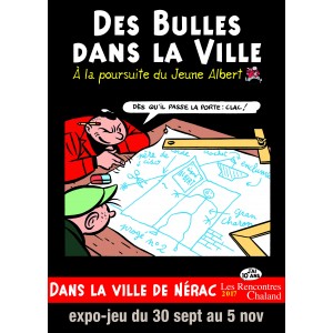 Affiche Expo2017 Des Bulles dans la Ville CHALANDI Rencontres Chaland 2017