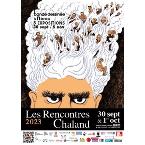 Affiche Rencontres Chaland 2023 par Joëlle Jolivet pour FROMENTAL