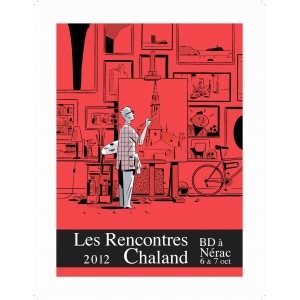 Sérigraphie Rencontres Chaland 2012 par AVRIL
