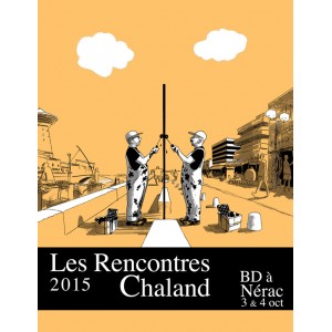 Sérigraphie Rencontres Chaland 2015 par David Prudhomme et Pascal Rabaté